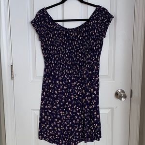 Purple Strapless Dress